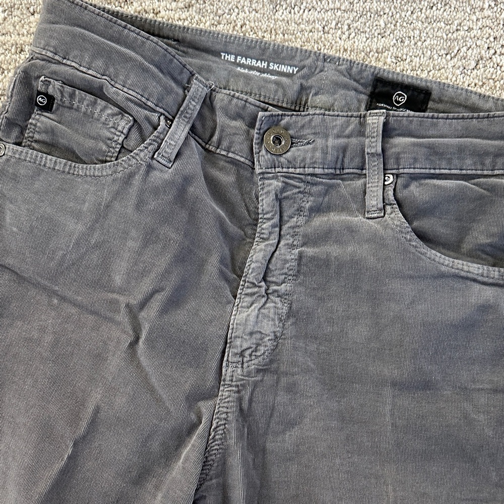 Super Versatile Stretch Gray Mini Cord Jeans - image 2